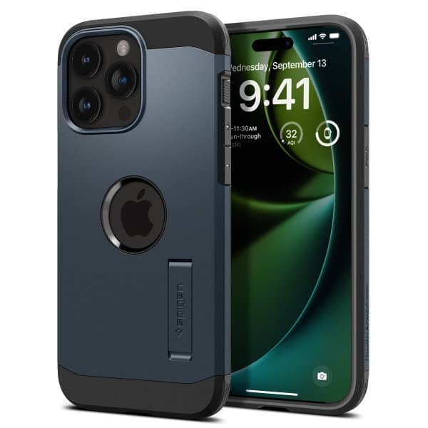 Spigen iPhone 15 Pro Max Deksel Tough Armor MagFit Metal Slate