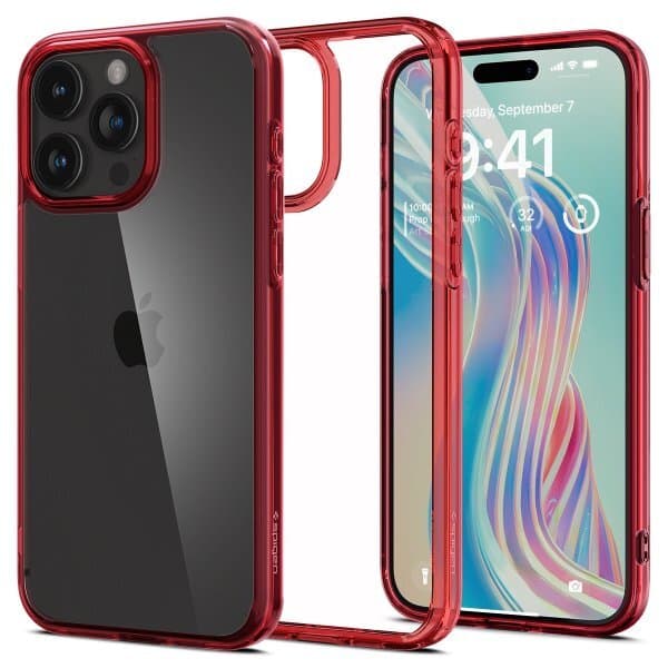 Spigen iPhone 15 Pro Max Skal Ultra Hybrid Deep Red