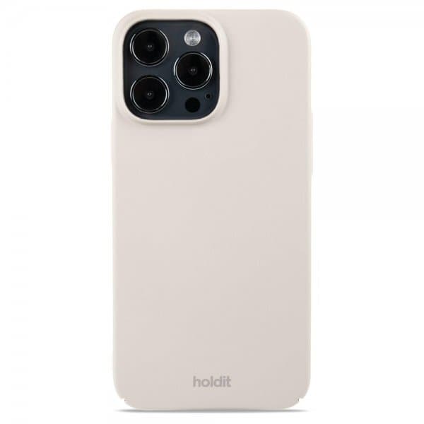 holdit iPhone 15 Pro Max Deksel Slim Case Light Beige - Elkjøp
