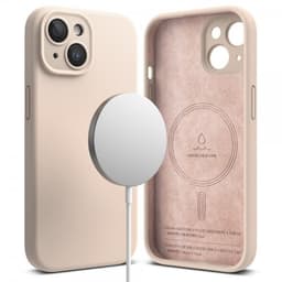 Ringke iPhone 15 Plus Cover Silicone Magnetic Pink Sand