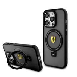 Ferrari iPhone 15 Pro Kuori Ring Stand MagSafe Musta