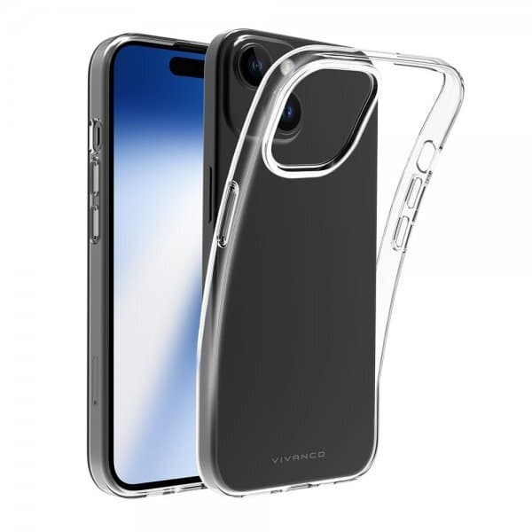 Vivanco iPhone 15 Skal Slim TPU Transparent