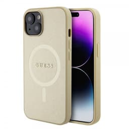 Guess iPhone 15 Cover Saffiano MagSafe Beige