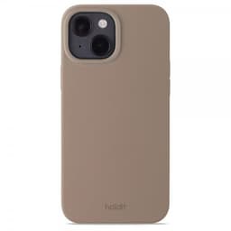 Holdit Silicone iPhone 15 deksel (mochabrun)
