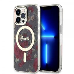 Guess iPhone 13 Pro Kuori Flower MagSafe Kaki