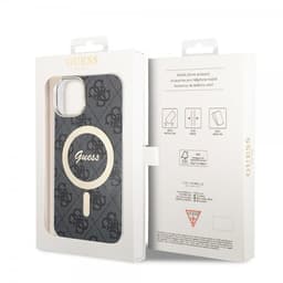 Guess iPhone 15 Deksel 4G Pattern MagSafe Svart