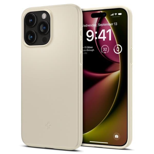 Spigen iPhone 15 Pro Max Deksel Thin Fit Mute Beige