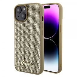 Guess iPhone 15 Cover Square Mirror Guld