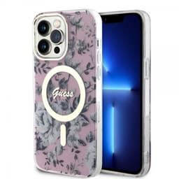 Guess iPhone 14 Pro Max Skal Flower MagSafe Rosa