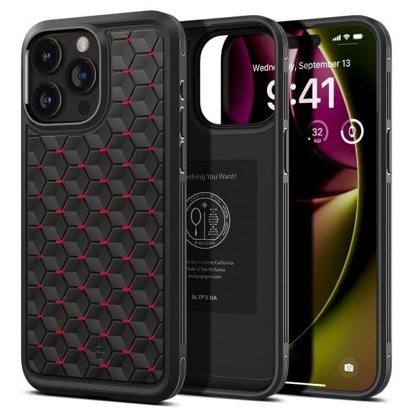 Spigen iPhone 15 Pro Max Deksel Cryo Armor Cryo Red