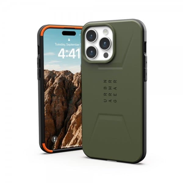 Urban Armor Gear (UAG) iPhone 15 Pro Max Skal Civilian MagSafe Olive Drab