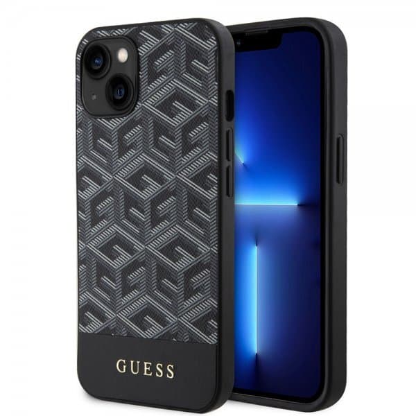 Guess iPhone 15 Deksel G Cube MagSafe Svart