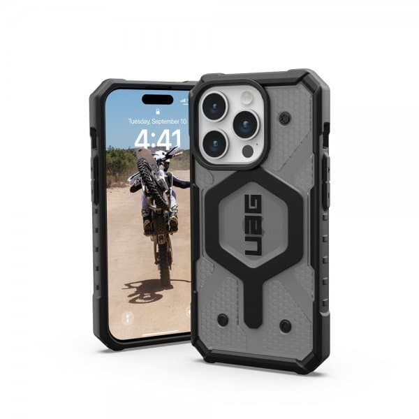 Urban Armor Gear (UAG) iPhone 15 Pro Skal Pathfinder MagSafe Ash
