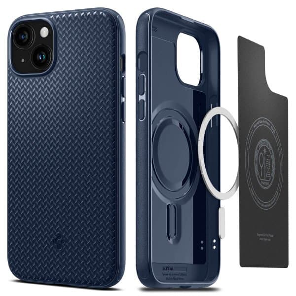 Spigen iPhone 15 Deksel Mag Armor MagFit Navy Blue