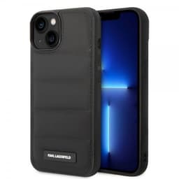 Karl Lagerfeld iPhone 15 Skal Quilted Nylon Puffy Case Logo Plate Svart