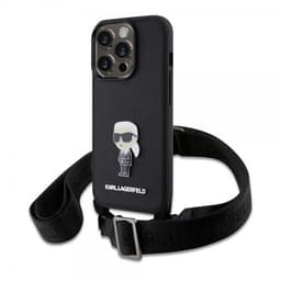 Karl Lagerfeld iPhone 15 Pro Deksel Saffiano Crossbody Svart