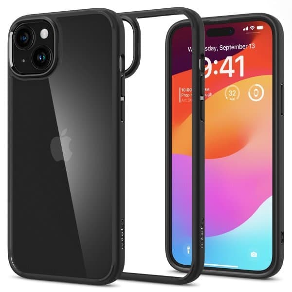 Spigen iPhone 15 Skal Ultra Hybrid Matte Matte Black