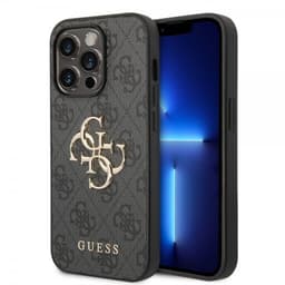 Guess iPhone 15 Pro Skal 4G Logo Grå