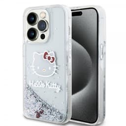 Hello Kitty iPhone 15 Pro Deksel Liquid Glitter Translucent
