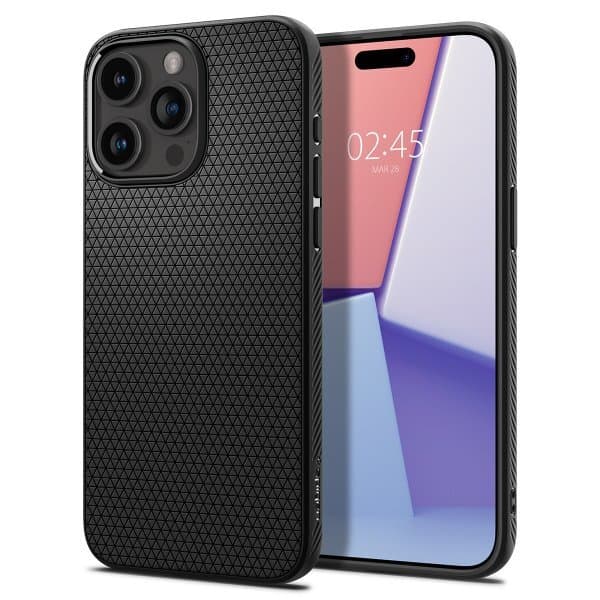 Spigen iPhone 15 Pro Max Skal Liquid Air Matte Black