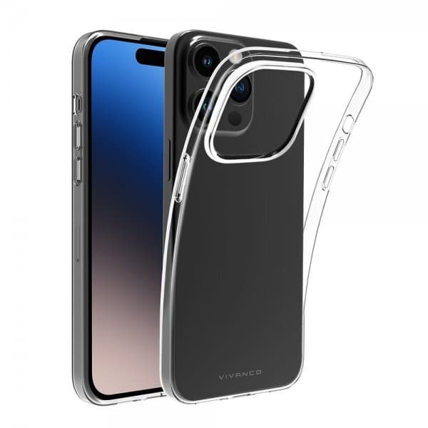 Vivanco iPhone 15 Pro Skal Slim TPU Transparent