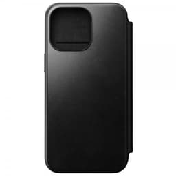 NOMAD iPhone 15 Pro Max Kotelo Modern Leather Folio Horween Musta