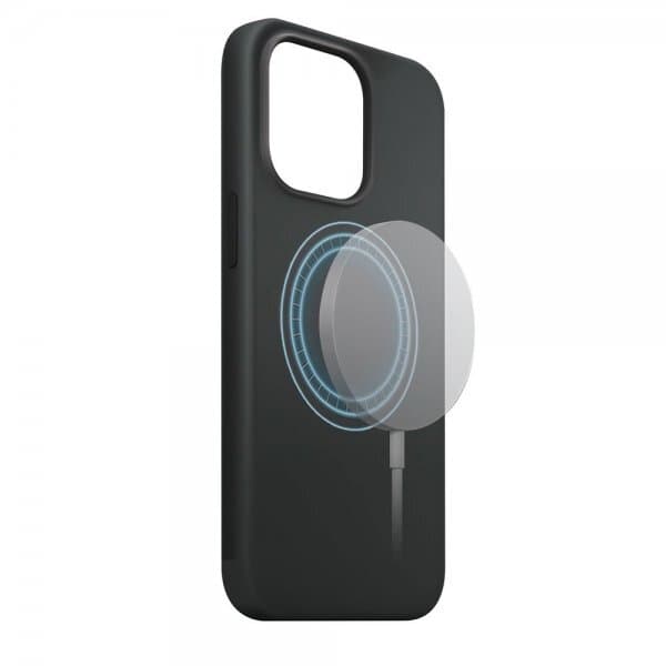 XQISIT iPhone 15 Plus Deksel Silicone Case MagSafe Svart