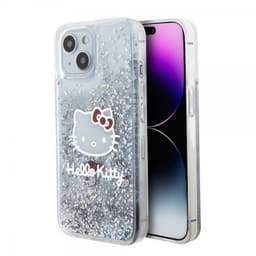 Hello Kitty iPhone 15 Deksel Liquid Glitter Translucent