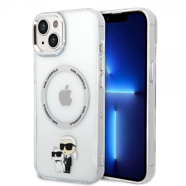 Karl Lagerfeld iPhone 15 Skal NFT Karl & Choupette Transparent