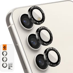Spigen Samsung Galaxy S23/Galaxy S23 Plus Kameran linssinsuojus GLAS.tR EZ Fit Optik Pro Black Glitter