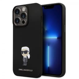 Karl Lagerfeld iPhone 15 Pro Max Kuori Ikonik Metal Pin Musta