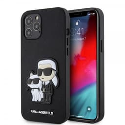 Karl Lagerfeld iPhone 12 Pro Max Cover NFT Karl & Choupette Patch Saffiano Sort