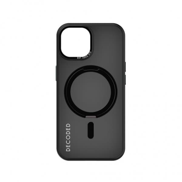 Decoded iPhone 15 Deksel Recycled Plastic Transparant Loop Stand Back Cover Svart