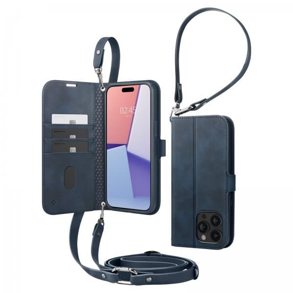 Spigen iPhone 15 Pro Max Fodral Wallet S Pro Navy