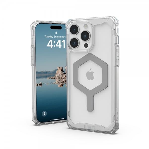 Urban Armor Gear (UAG) iPhone 15 Pro Max Cover Plyo MagSafe Ice Sølv