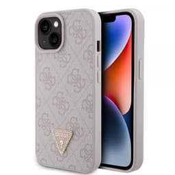 Guess iPhone 15 Kuori 4G Metal Triangle Strass Vaaleanpunainen