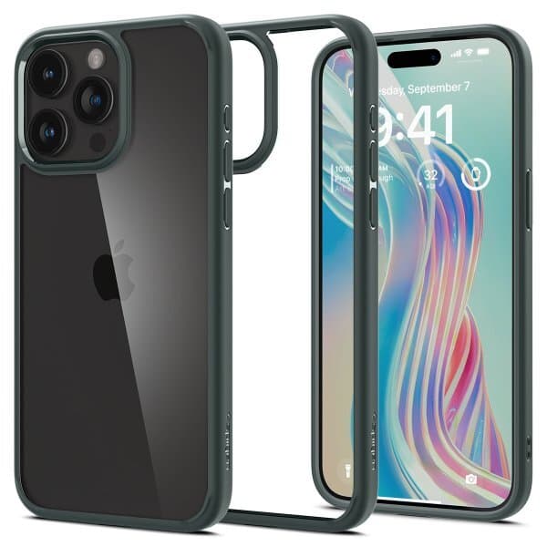 Spigen iPhone 15 Pro Max Skal Ultra Hybrid Abyss Green