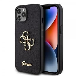 Guess iPhone 12/iPhone 12 Pro Skal Fixed Glitter Svart