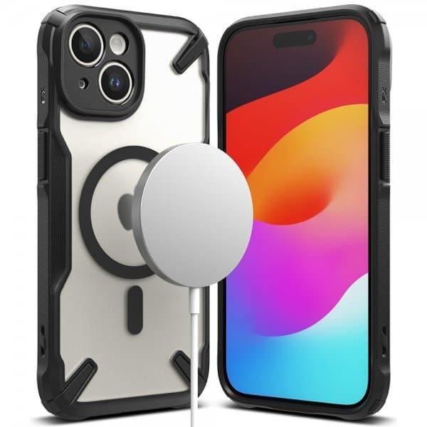 Ringke iPhone 15 Plus Deksel Fusion X Magnetic Matte Black