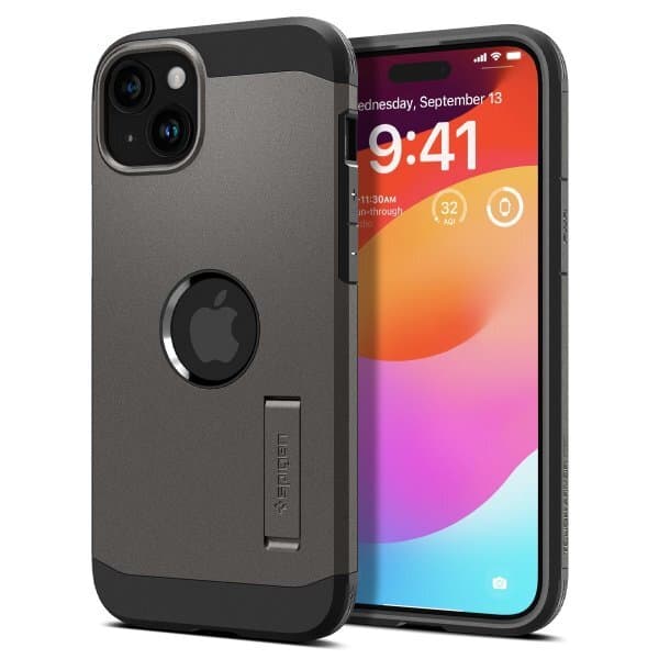 Spigen iPhone 15 Plus Skal Tough Armor MagFit Gunmetal