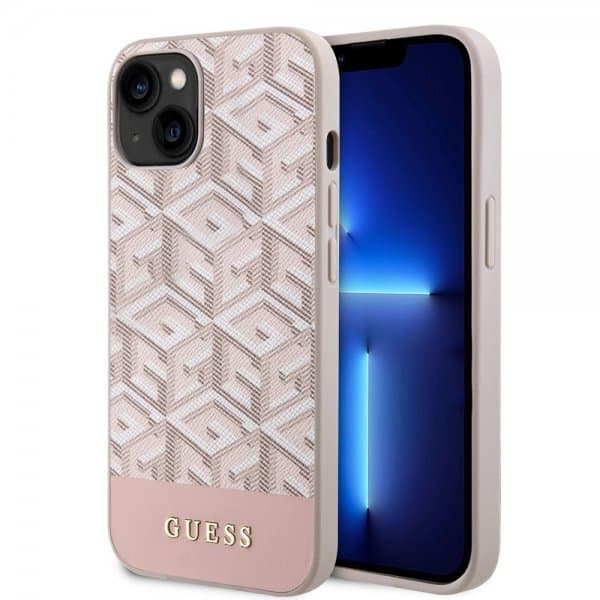 Guess iPhone 15 Skal G Cube MagSafe Rosa