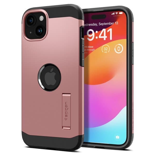 Spigen iPhone 15 Deksel Tough Armor MagFit Rose Gold