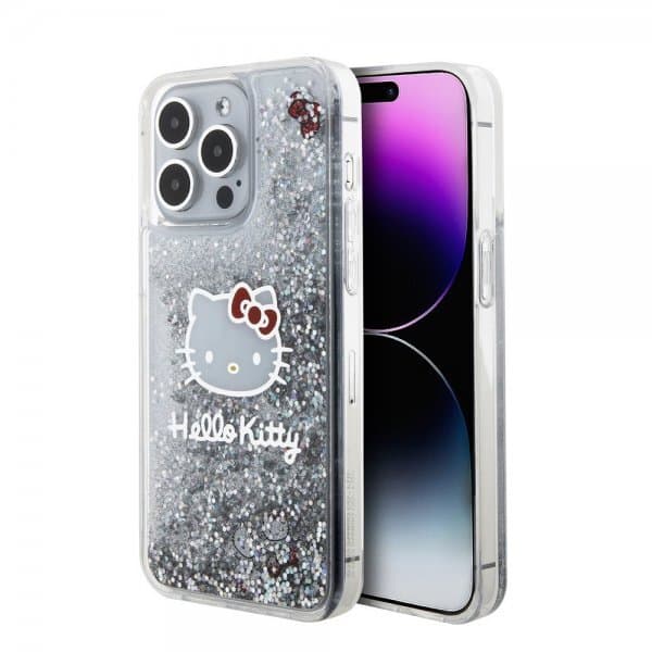 Hello Kitty iPhone 15 Pro Max Deksel Liquid Glitter Translucent
