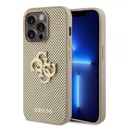 Guess iPhone 15 Pro Deksel Perforated Glitter Gull
