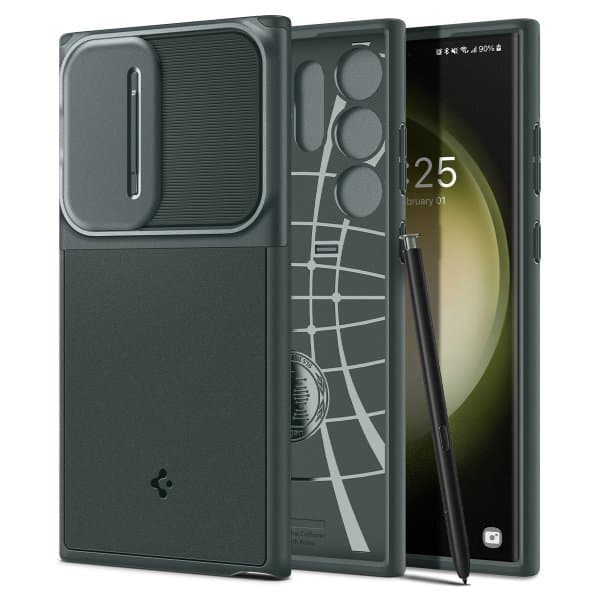 Spigen Samsung Galaxy S23 Ultra Skal Optik Armor Abyss Green