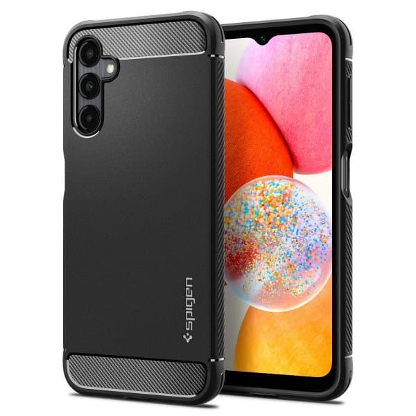 Spigen Samsung Galaxy A14 Deksel Rugged Armor Matte Black