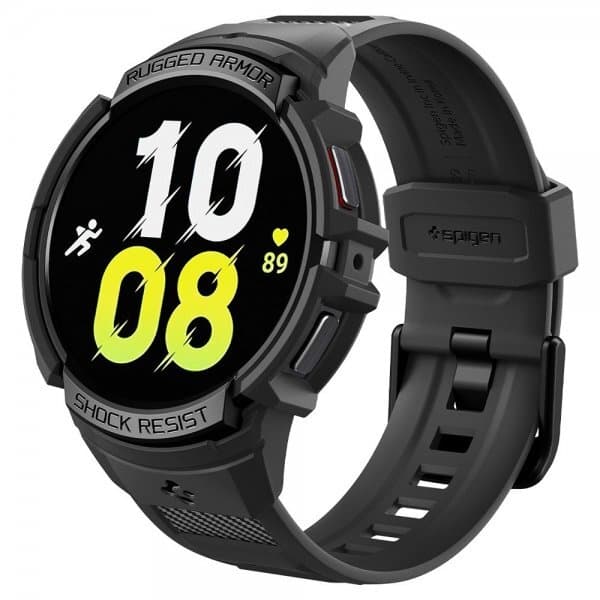 Spigen Samsung Galaxy Watch 6 40mm Skal och Armband Rugged Armor Pro Svart