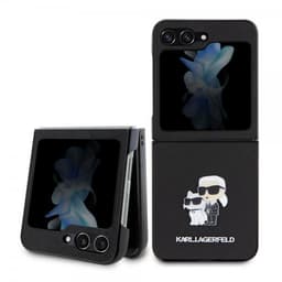 Karl Lagerfeld Samsung Galaxy Z Flip 5 Cover NFT Karl & Choupette Pin Saffiano Sort