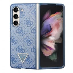 Guess Samsung Galaxy Z Fold 5 Skal 4G Metal Triangle Strass Blå