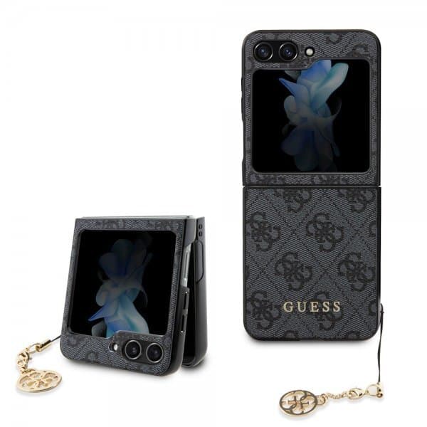 Guess Samsung Galaxy Z Flip 5 Cover 4G Charm Grå